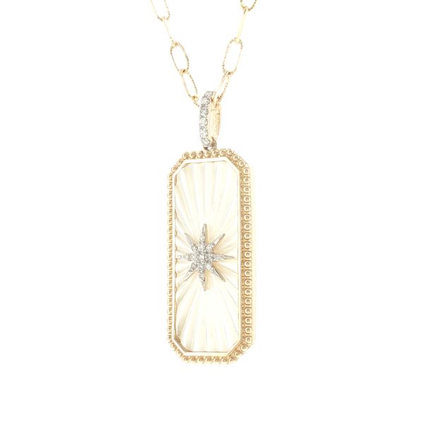 Radiant Elegance: Mother of Pearl Starburst Pendant Image 3 Bryan Jewelry Prattville, AL