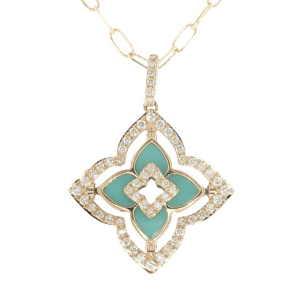 Versatile Beauty: Turquoise & Diamond Reversible Pendant Bryan Jewelry Prattville, AL