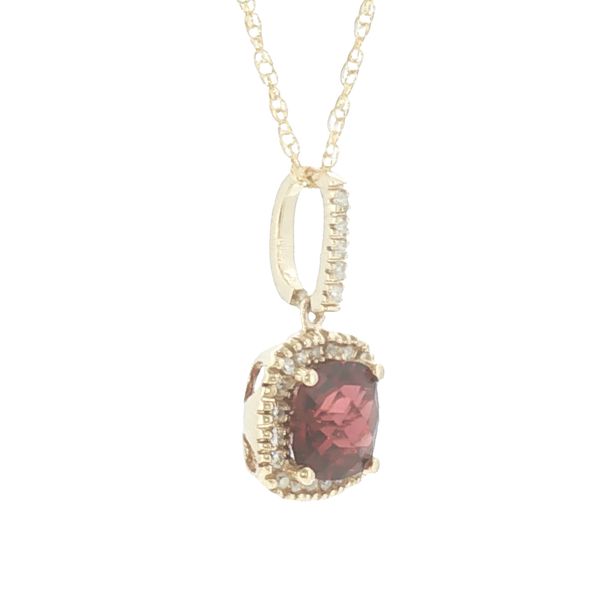 Rich Garnet Color Framed with Brilliant Diamond Sparkle. Image 2 Bryan Jewelry Prattville, AL