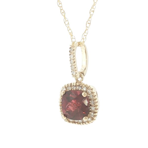Rich Garnet Color Framed with Brilliant Diamond Sparkle. Image 3 Bryan Jewelry Prattville, AL
