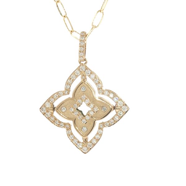 Versatile Beauty: Lapis & Diamond Reversible Pendant Image 2 Bryan Jewelry Prattville, AL