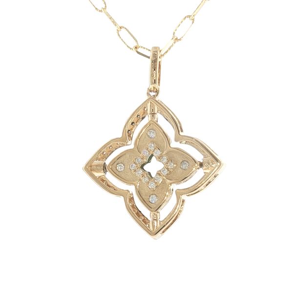 Versatile Beauty: Lapis & Diamond Reversible Pendant Image 3 Bryan Jewelry Prattville, AL