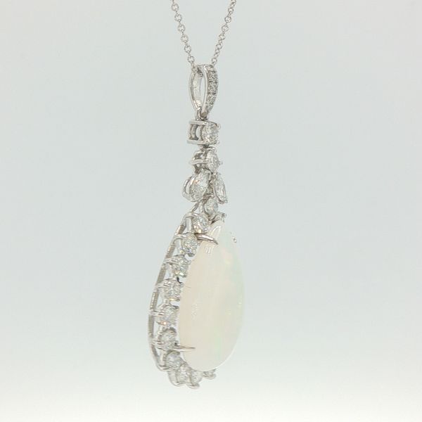 Estate Opal & Diamond Pendant Image 2 Bryan Jewelry Prattville, AL