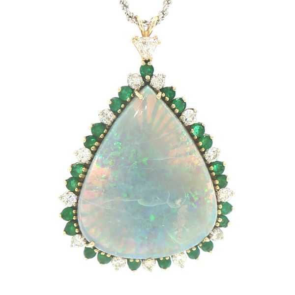 Opal, Emerald & Diamond Estate Pendant Bryan Jewelry Prattville, AL