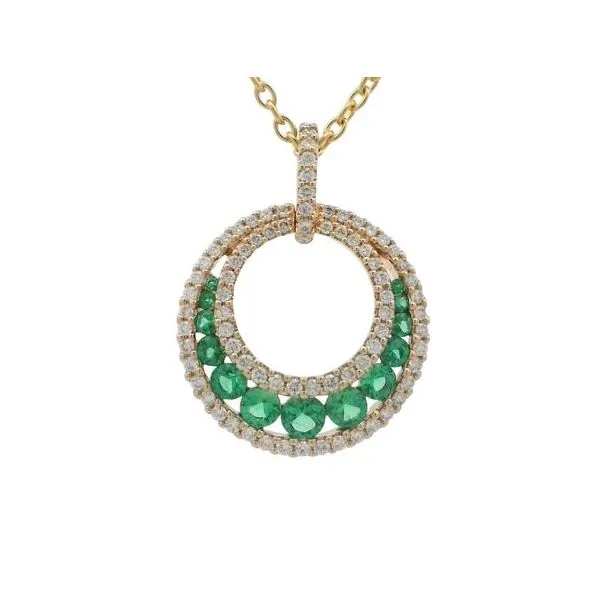 Emerald and Diamond necklace in 14ky Bryan Jewelry Prattville, AL