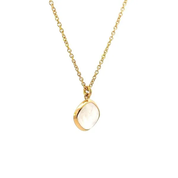 Rainbow Moonstone yellow vermeil necklace Image 4 Bryan Jewelry Prattville, AL