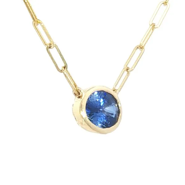 Sapphire Necklace in 14k yellow gold Image 2 Bryan Jewelry Prattville, AL