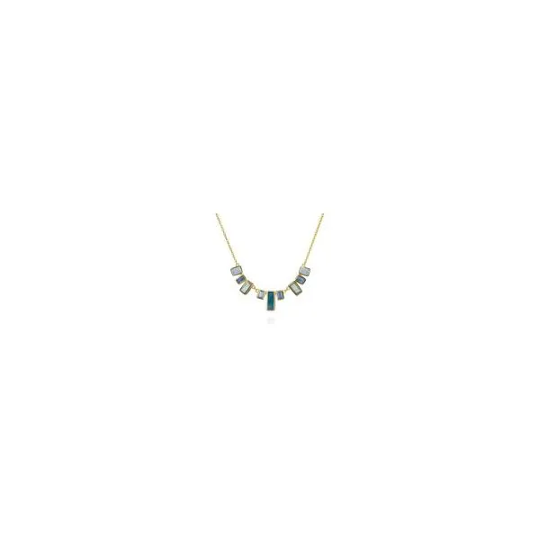 Multicolor skyline necklace in 18k gold plated sterling silver Image 4 Bryan Jewelry Prattville, AL