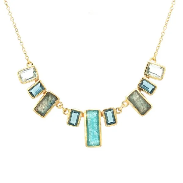 Multicolor skyline necklace in 18k gold plated sterling silver Bryan Jewelry Prattville, AL