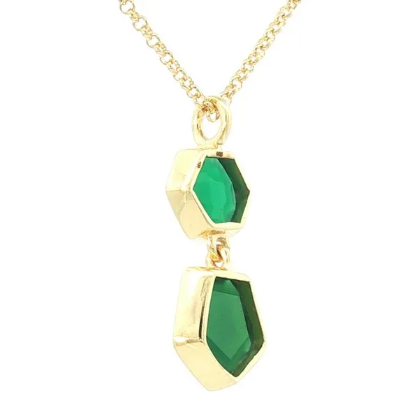 Jorge Revilla ATLAS - Green Onyx Drop Pendant Image 3 Bryan Jewelry Prattville, AL