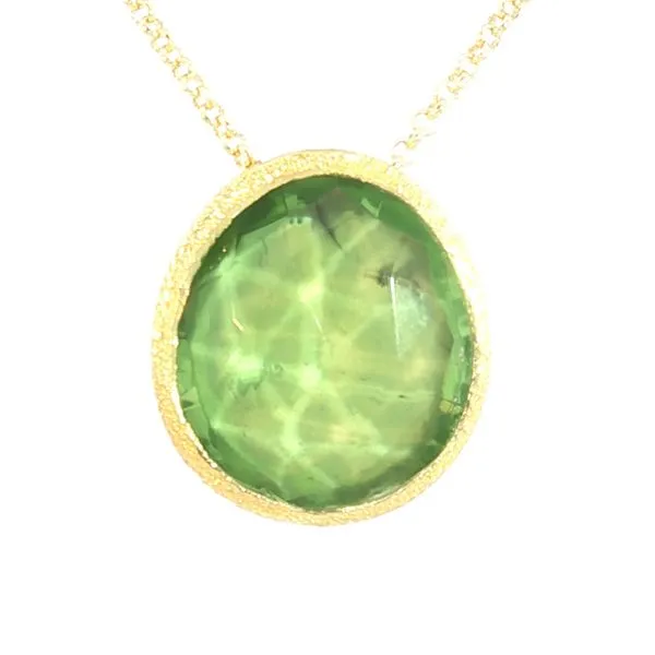 Pendant with Green Amethyst in 18k gold plating Bryan Jewelry Prattville, AL