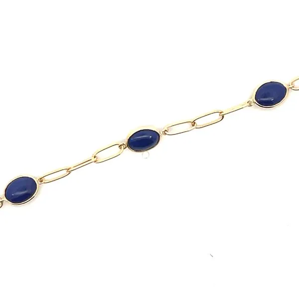 Three stone lapis bracelet-2.04g-14ky Bryan Jewelry Prattville, AL