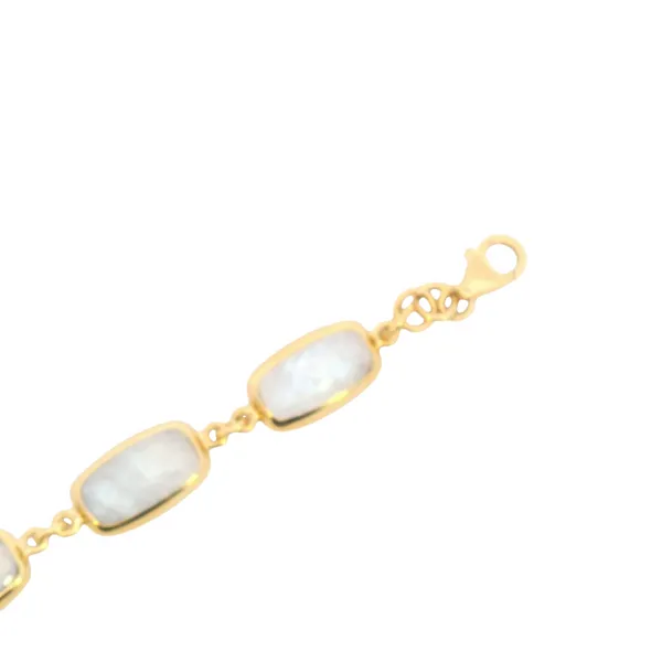Rainbow Moonstone yellow vermeil bracelet Image 2 Bryan Jewelry Prattville, AL
