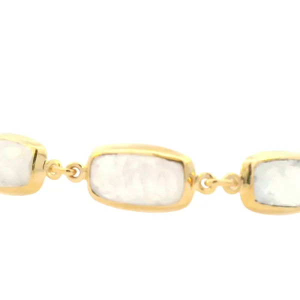 Rainbow Moonstone yellow vermeil bracelet Image 4 Bryan Jewelry Prattville, AL