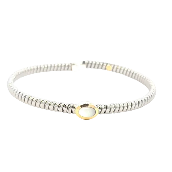 Mother of Pearl stainless & 14ky Bangle Bryan Jewelry Prattville, AL