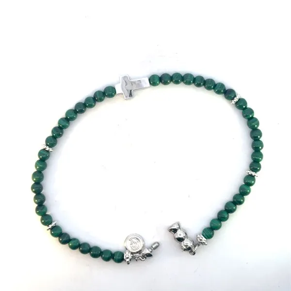 Gabriel Fashion Sterling Silver and Malachite bracelet-8 inch Image 2 Bryan Jewelry Prattville, AL