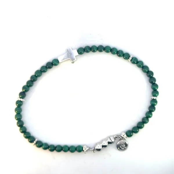 Gabriel Fashion Sterling Silver and Malachite bracelet-8 inch Bryan Jewelry Prattville, AL