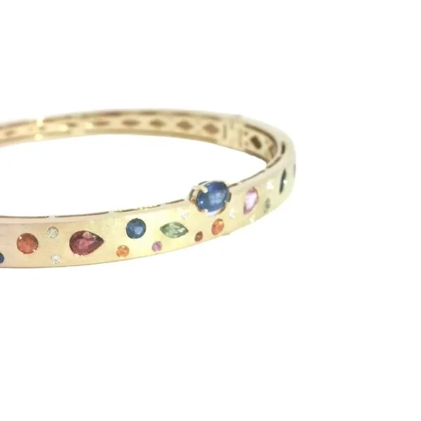 Confetti sapphire & diamond bangle bracelet Image 2 Bryan Jewelry Prattville, AL