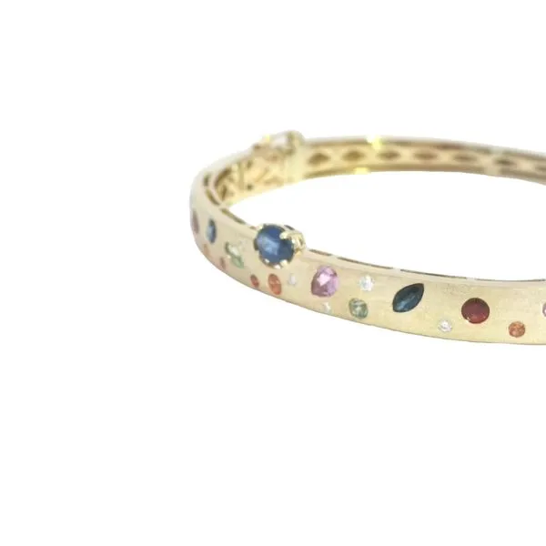 Confetti sapphire & diamond bangle bracelet Image 3 Bryan Jewelry Prattville, AL