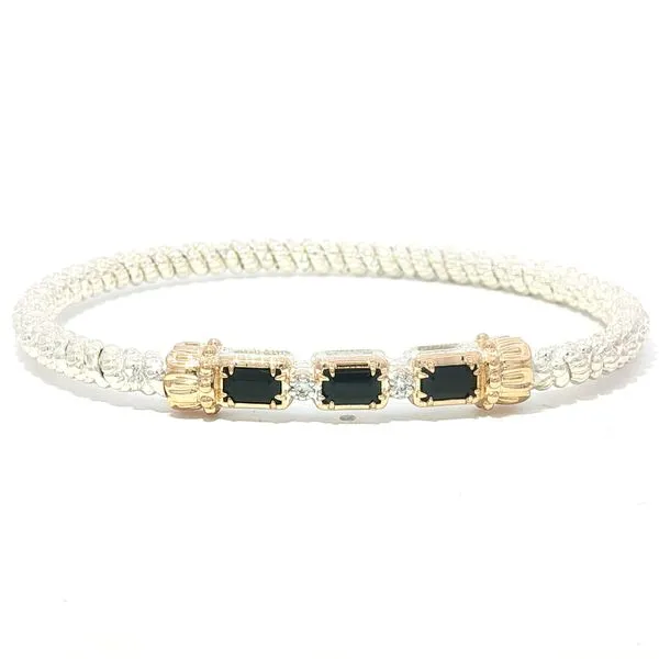 Vahan Onyx & Diamond Bracelet in SS & 14ky Image 2 Bryan Jewelry Prattville, AL