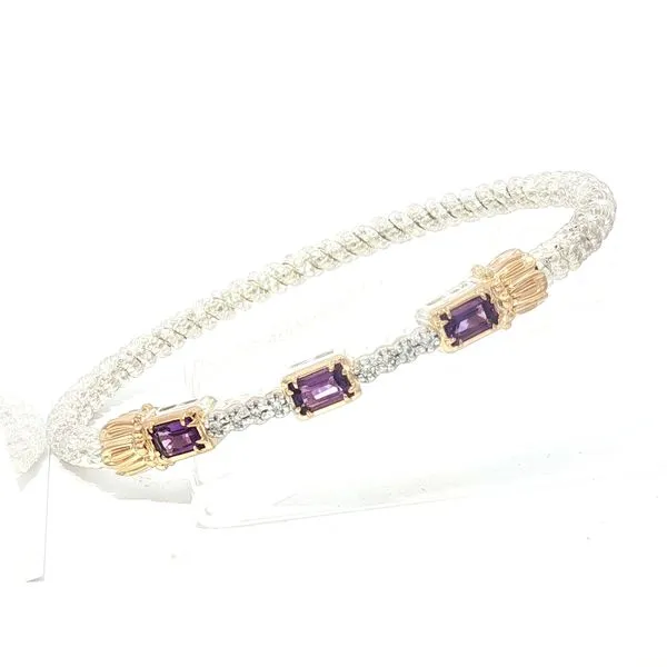 Vahan Amethyst & Diamond Bracelet in SS & 14ky Bryan Jewelry Prattville, AL