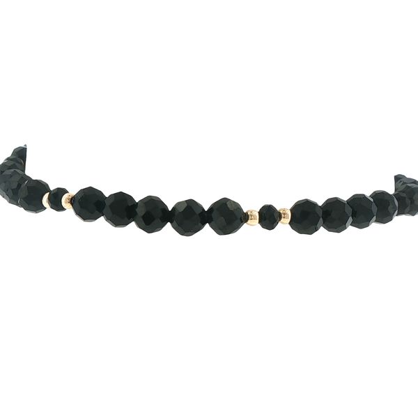Dee Berkley Black Spinel & Gold Filled Stretch Bracelet Image 4 Bryan Jewelry Prattville, AL