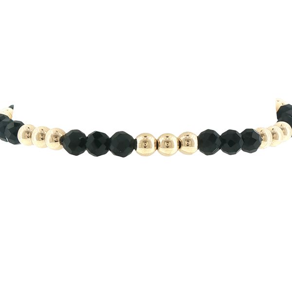 Dee Berkley Black Spinel & Gold Filled Stretch Bracelet Image 4 Bryan Jewelry Prattville, AL