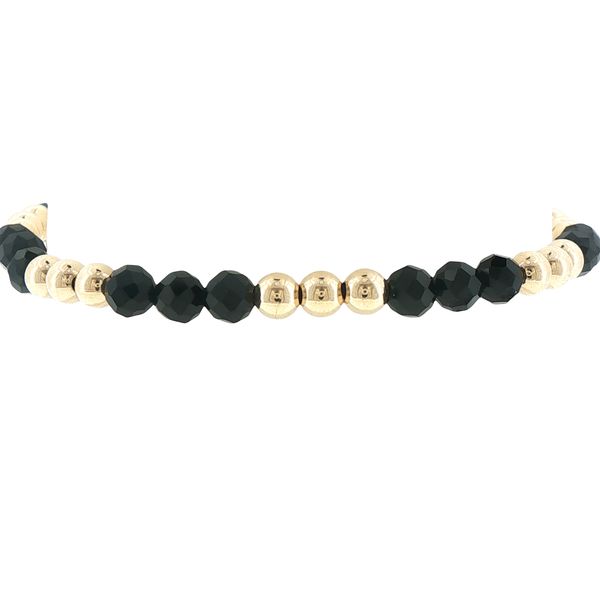 Dee Berkley Black Spinel & Gold Filled Stretch Bracelet Bryan Jewelry Prattville, AL