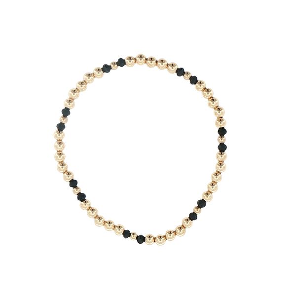 Dee Berkley Gold Filled & Black Spinel Stretch Bracelet Image 2 Bryan Jewelry Prattville, AL