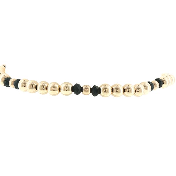 Dee Berkley Gold Filled & Black Spinel Stretch Bracelet Image 4 Bryan Jewelry Prattville, AL