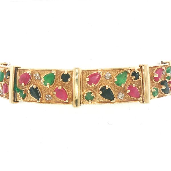 Estate Ruby, Sapphire & Emerald Bracelet Image 3 Bryan Jewelry Prattville, AL
