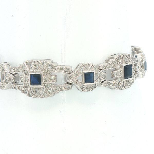 Jazz Age Sapphire & Diamond Bracelet Image 2 Bryan Jewelry Prattville, AL