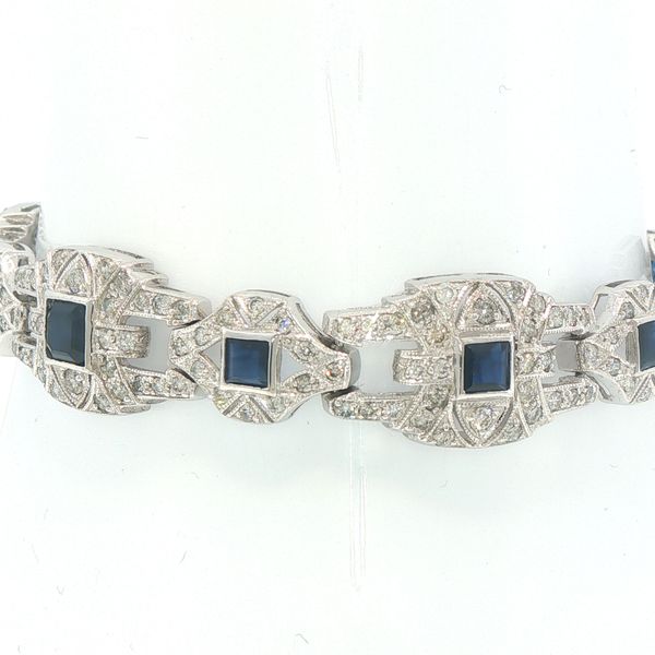 Jazz Age Sapphire & Diamond Bracelet Image 3 Bryan Jewelry Prattville, AL