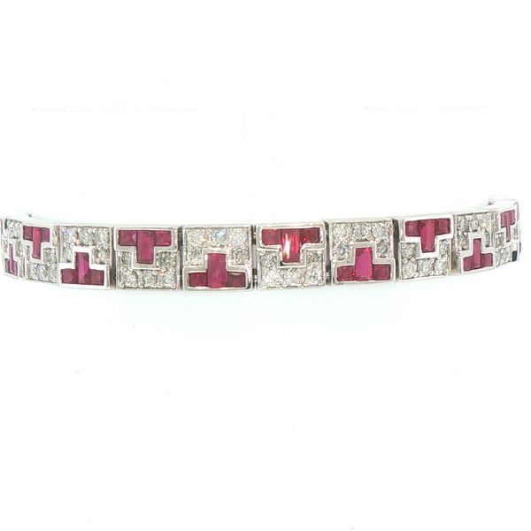 Art Deco Ruby & Diamond Bracelet Bryan Jewelry Prattville, AL