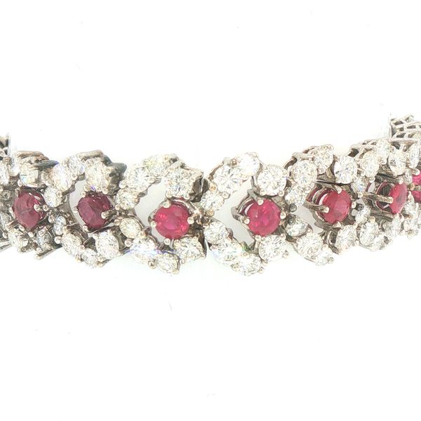 Grand Ruby & Diamond Estate Bracelet Image 2 Bryan Jewelry Prattville, AL