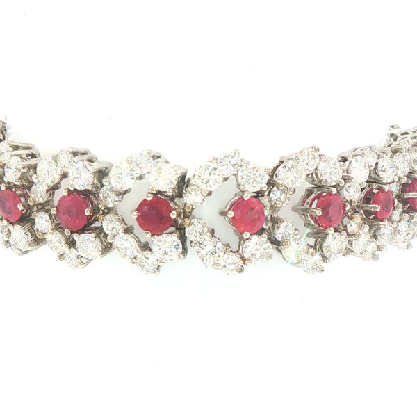 Grand Ruby & Diamond Estate Bracelet Image 3 Bryan Jewelry Prattville, AL
