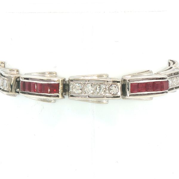 Art Deco Ruby & Diamond Bracelet Image 3 Bryan Jewelry Prattville, AL