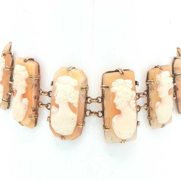 Estate Victorian Era Shell Cameo Bracelet Image 3 Bryan Jewelry Prattville, AL