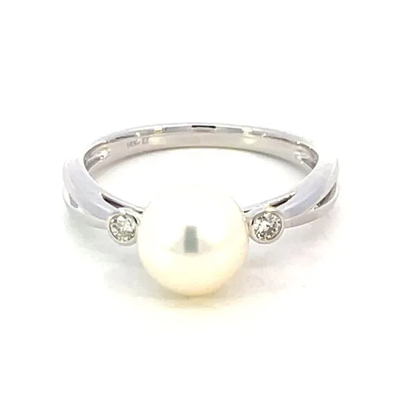 14kw Cultured Pearl and Diamond Ring Bryan Jewelry Prattville, AL