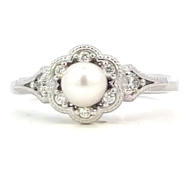 10kw 5mm pearl with 1/5ctw diamonds-3.7g Bryan Jewelry Prattville, AL