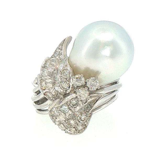 Estate South Sea Pearl & Diamond Ring Bryan Jewelry Prattville, AL