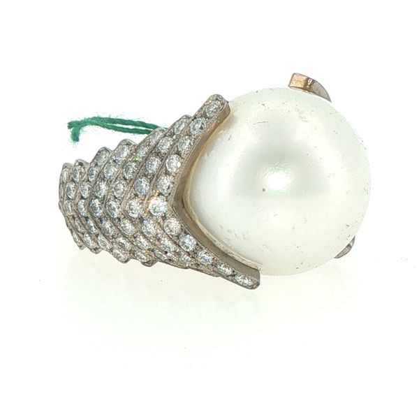 Estate South Sea Pearl & Diamond Ring Bryan Jewelry Prattville, AL