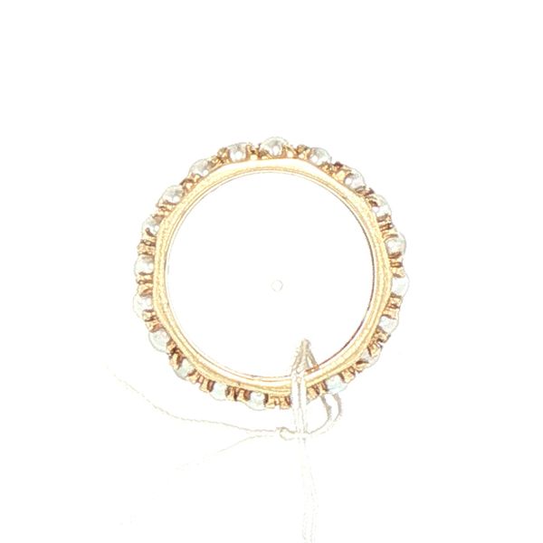 Estate 14K Yellow Gold Pearl Eternity Band Image 5 Bryan Jewelry Prattville, AL