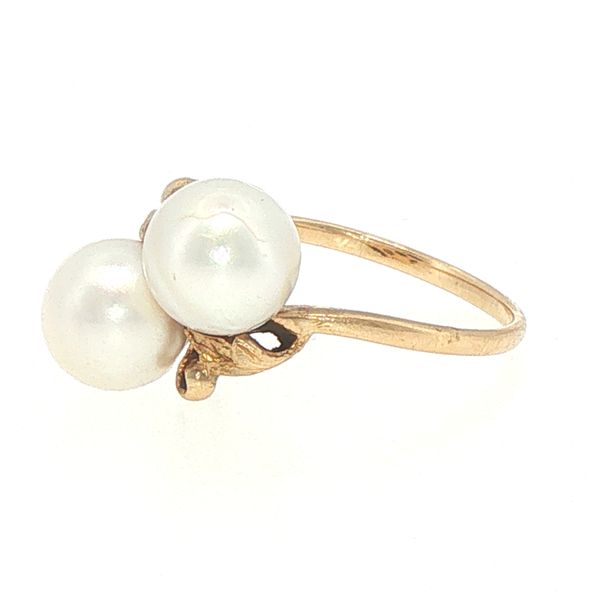 Two Pearl Leaf Motif Ring Image 3 Bryan Jewelry Prattville, AL