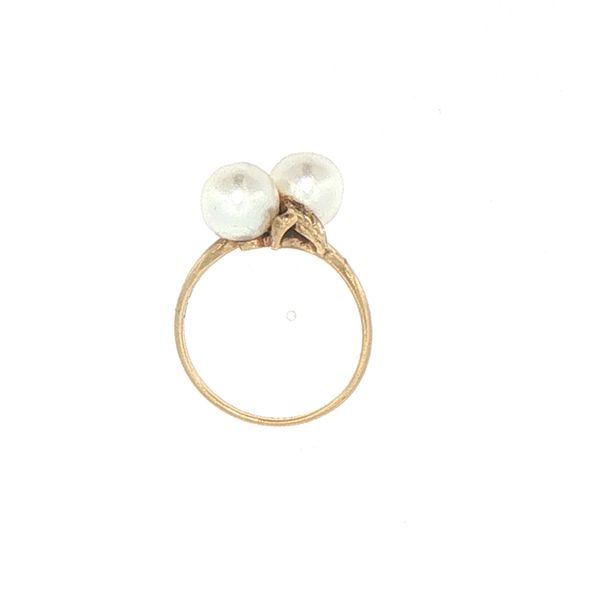 Two Pearl Leaf Motif Ring Image 5 Bryan Jewelry Prattville, AL