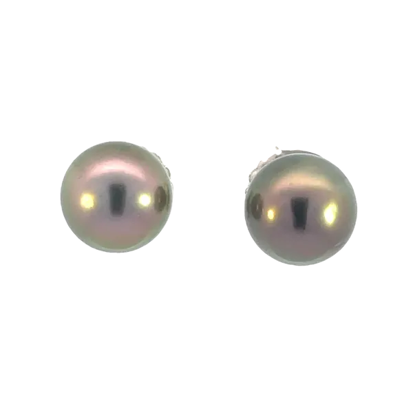 A pair of 14kw South Sea 10-11mm black pearl earrings Bryan Jewelry Prattville, AL