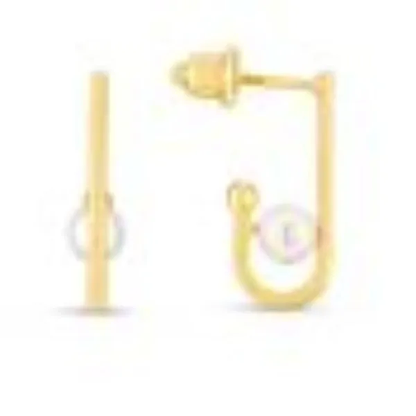 4mm Pearl Drop J hook earring with push back Bryan Jewelry Prattville, AL