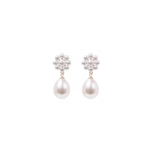 Pearl Flower Teardrop Earrings Bryan Jewelry Prattville, AL