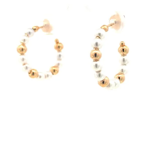 Pearl & Bead Gold Filled Hoop Earrings Bryan Jewelry Prattville, AL