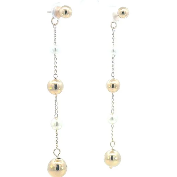 Bead Drop Pearl Earring-Gold Filled Image 2 Bryan Jewelry Prattville, AL
